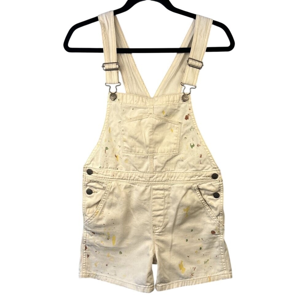 POLO Ralph Lauren Beach Cotton Paint Splatter Shortalls Girls Size 10